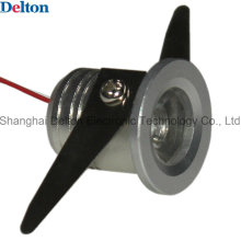 Delton 1W rodada luz LED Mini Gabinete Spot (DT-CGD-018B)